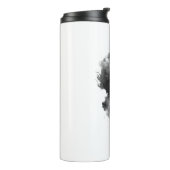 Abstrakte schwarze Tinte Rauch Drache Fantasy Ther Thermosbecher (Nach links gedreht)
