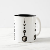 Abstrakte schwarze Tinte Wassertropfen in Linie Zweifarbige Tasse (VorderseiteRechts)