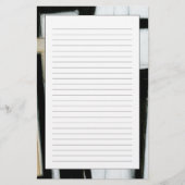Abstrakte schwarze u. weiße Malerei Briefpapier (Vorderseite)