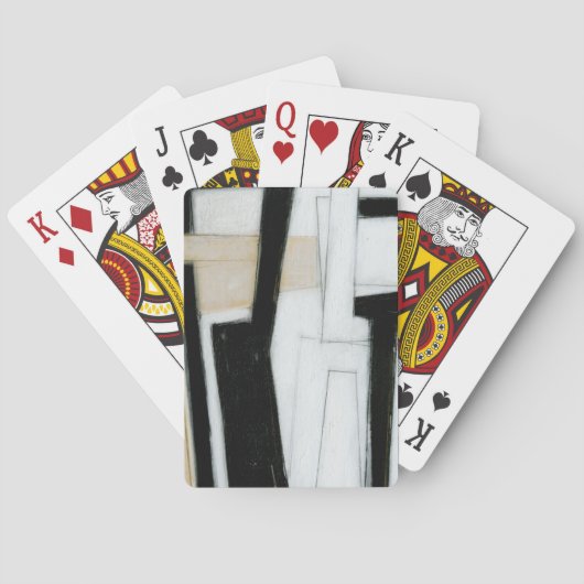 Abstrakte schwarze u. weiße Malerei Spielkarten (Rückseite)