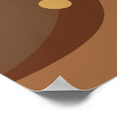 Abstrakte schwarze und braune Ebbe Poster (Ecke)