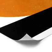 Abstrakte, schwarze und gelbe Elemente - Orange Fo Poster (Ecke)