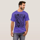 Abstrakte schwarze und Lila Linien - individuell e T-Shirt (Vorne ganz)