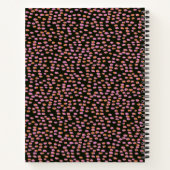 Abstrakte schwarze und rosa Punkte Personalisiert  Notizblock (Rückseite)