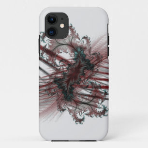 abstrakte schwarze und rote Fractal-Kunst Case-Mate iPhone Hülle