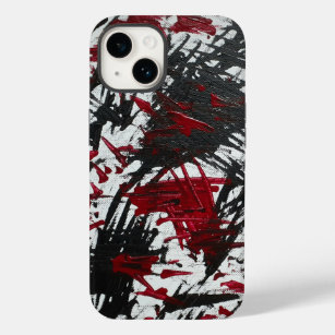 Abstrakte schwarze und rote Markierungen Case-Mate iPhone 14 Hülle