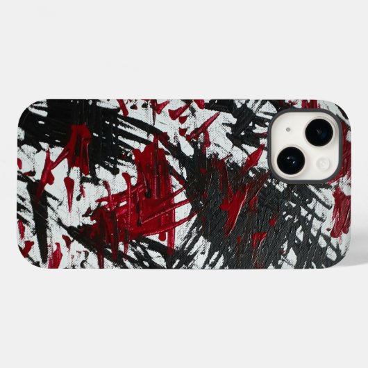 Abstrakte schwarze und rote Markierungen Case-Mate iPhone Hülle (Rückseite (Horizontal))