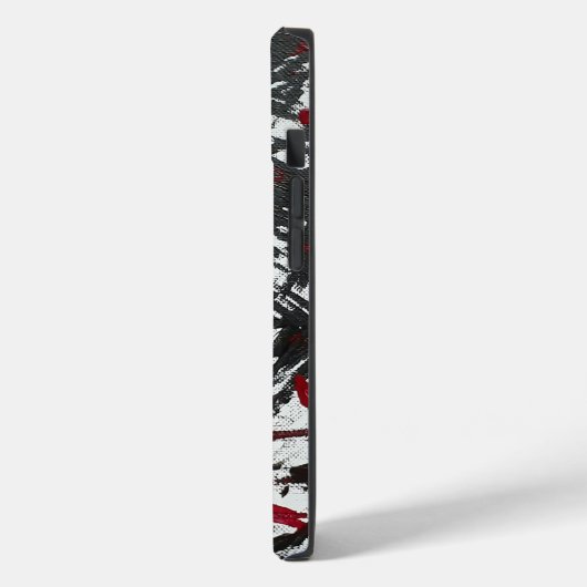 Abstrakte schwarze und rote Markierungen Case-Mate iPhone Hülle (Rückseite / Links)