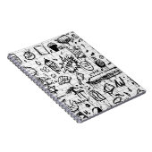 ABSTRAKTE SCHWARZE UND WEISSE BILDUNG NOTIZBLOCK (Rechte Seite)