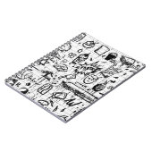 ABSTRAKTE SCHWARZE UND WEISSE BILDUNG NOTIZBLOCK (Linke Seite)