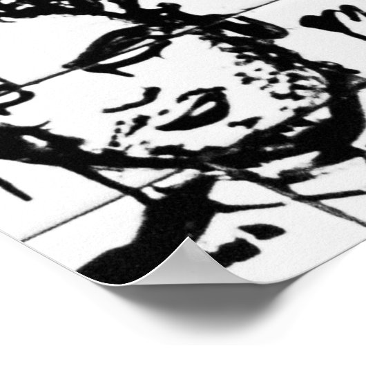 ABSTRAKTE SCHWARZE UND WEISSE BILDUNG POSTER (Ecke)