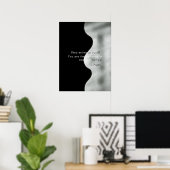 Abstrakte schwarze weiße zeitgenössische einfache  poster (Heimbüro)