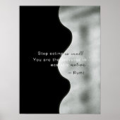 Abstrakte schwarze weiße zeitgenössische einfache  poster (Vorne)