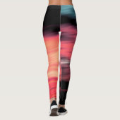 Abstrakte Schwarzkoralle Leggings (Rückseite)