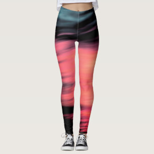 Abstrakte Schwarzkoralle Leggings