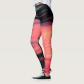 Abstrakte Schwarzkoralle Leggings (Links)