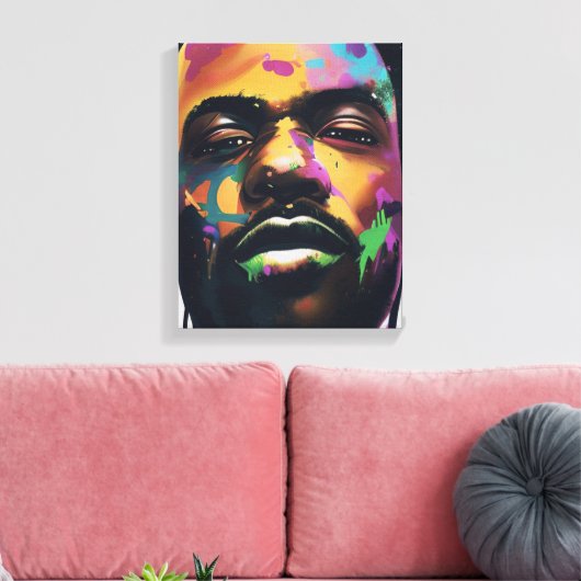 Abstrakte schwarzmännische Leinwand (Insitu (Wohnzimmer))