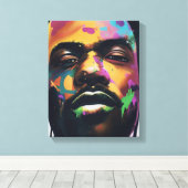 Abstrakte schwarzmännische Leinwand (Insitu (Holzboden))