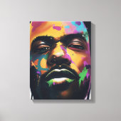 Abstrakte schwarzmännische Leinwand (Vorderseite)