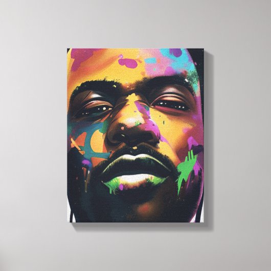 Abstrakte schwarzmännische Leinwand (Vorderseite)