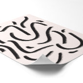 Abstrakte Schwarzpinselstriche Poster (Ecke)