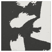 Abstrakte Schwarzweiss-Bürste streicht Muster Stoff (Nahaufnahme)