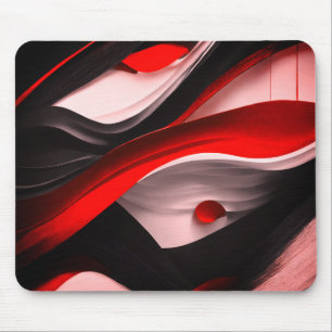 Abstrakte Schwarzweiß-Design Premium-Elektronik - Mousepad