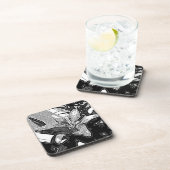 abstrakte Schwarzweiß-Formen, modern Getränkeuntersetzer (Rechte Seite)
