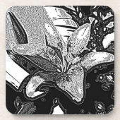 abstrakte Schwarzweiß-Formen, modern Getränkeuntersetzer (Vorderseite)