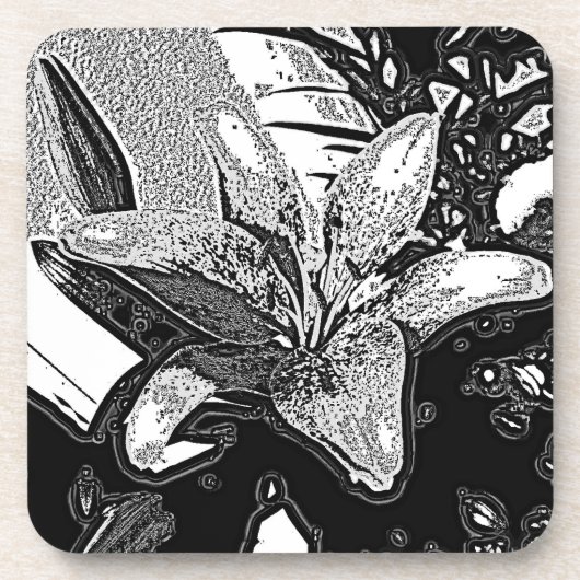 abstrakte Schwarzweiß-Formen, modern Getränkeuntersetzer (Vorderseite)