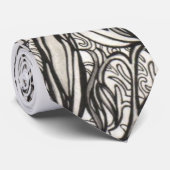 Abstrakte Schwarzweiss-Krawatte Krawatte (Gerollt)