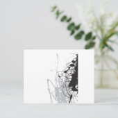 abstrakte Schwarzweiß-Kunst vo1 Postkarte (Stehend Vorderseite)