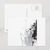 abstrakte Schwarzweiß-Kunst vo1 Postkarte (Vorne/Hinten)
