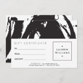 Abstrakte Schwarzweiß-Pinselstriche - Geschenkkart (Vorne/Hinten)