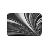 Abstrakte Schwarzweißbohne Badematte (Vorderseite)