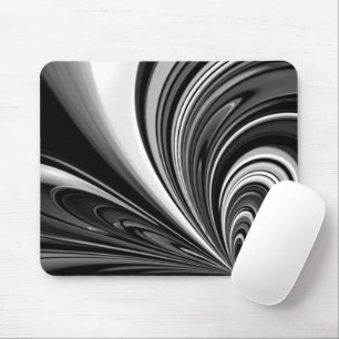 Abstrakte Schwarzweißbohne Mousepad