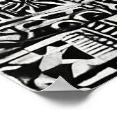 Abstrakte Schwarzweißformen Poster (Ecke)