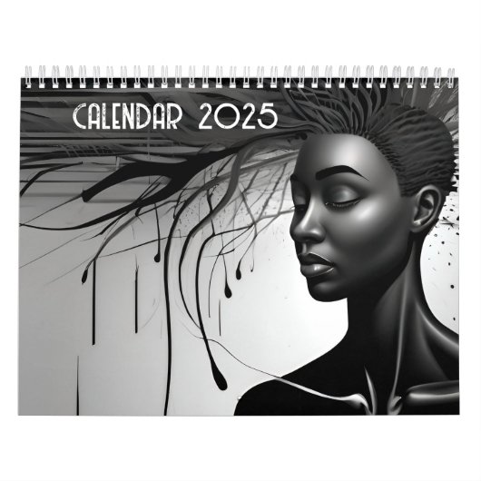 Abstrakte Schwarzweißkunst Kalender (Titelbild)