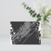 abstrakte Schwarzweißkunst Postkarte (Stehend Vorderseite)