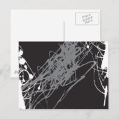 abstrakte Schwarzweißkunst Postkarte (Vorne/Hinten)