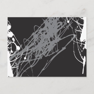 abstrakte Schwarzweißkunst Postkarte