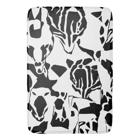 Abstrakte Schwarzweißmatte Badematte (Vorderseite Vertikal)