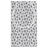 Abstrakte Schwarzweißmuster mit Linien Kleine Geschenktüte (Rückseite)