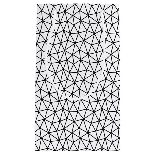 Abstrakte Schwarzweißmuster mit Linien Kleine Geschenktüte (Vorderseite)