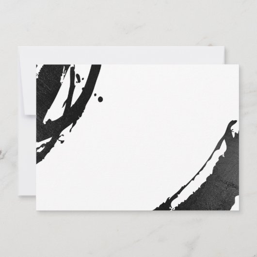 Abstrakte Schwarzweißpinke, Flat Notecard Mitteilungskarte (Rückseite)