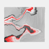 Abstrakte Schwarzweißwelle, Zickzackmuster, Fleecedecke (Vorderseite (Horizontal))