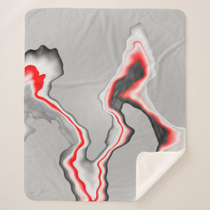 Abstrakte Schwarzweißwelle, Zickzackmuster, Sherpadecke