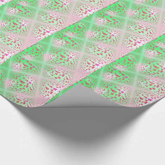 Abstrakte schwebende kleine Dreiecke Geschenkpapier (Ecke)