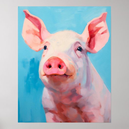 Abstrakte Schweinezucht, Schweinekunst, Schweinezu Poster (Vorne)