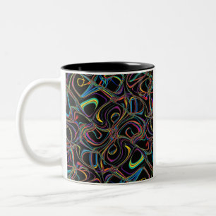 Abstrakte Schwirbel Nachtlichter Zweifarbige Tasse
